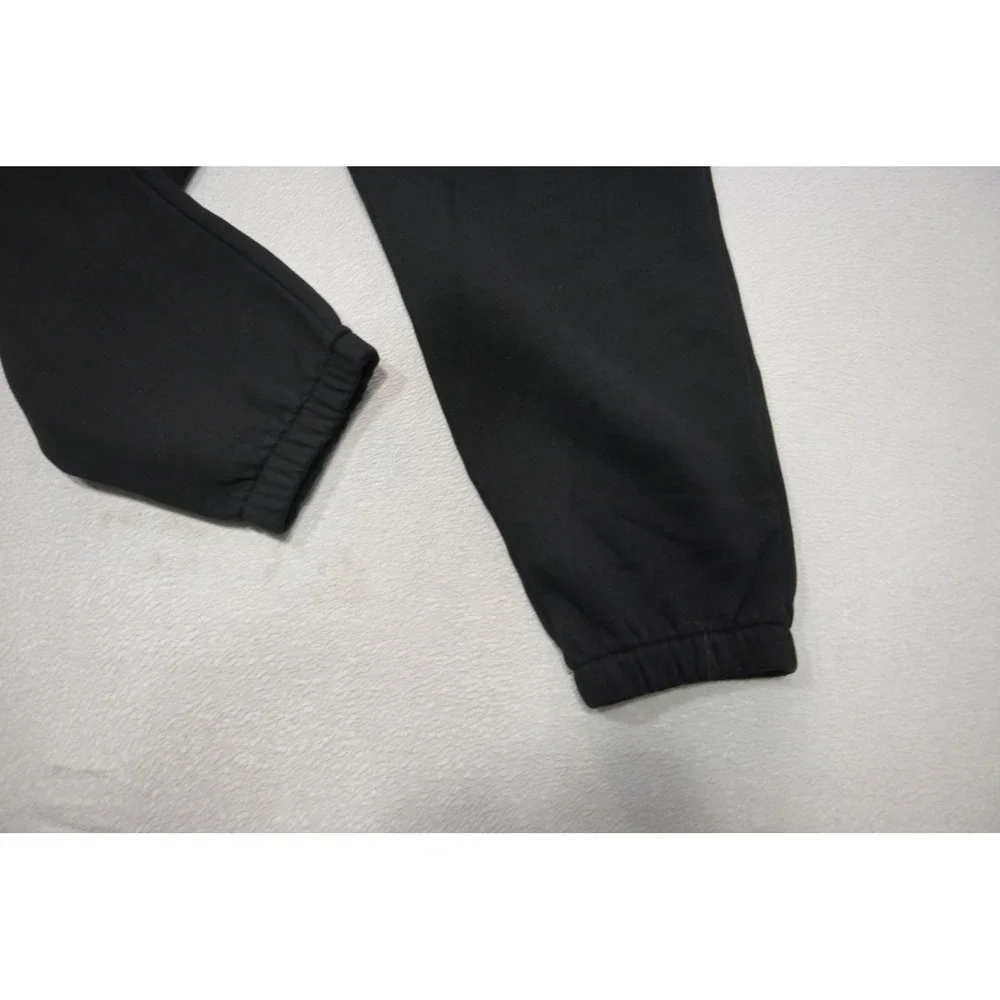 Puma Sweatpants Mens Size Medium Black Fleece Cotton Blend Joggers Tapered EUC‎